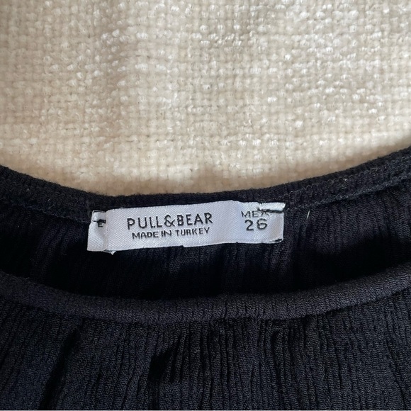 Pull and Bear women’s black blouse size s beautiful lace detail - Picture 5 of 13